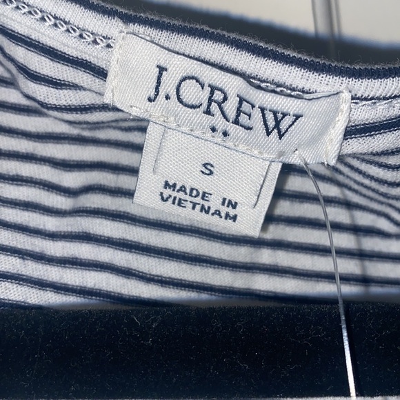 NWT Jcrew factory cotton ruffle lightweight casual dress, black / white, small! - Picture 3 of 10